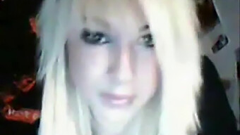 Amateur Webcam Star With Blond Hair...